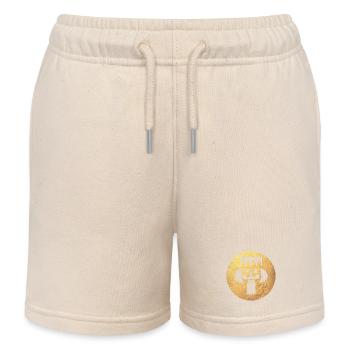 Circle Nutcracker Gold Christmas Xmas Decoration - Kids Organic Sweat Shorts by Stanley/Stella - soft Ecru - Front