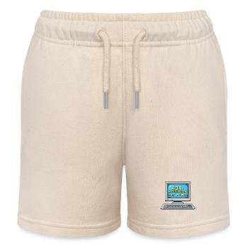8-Bit Pixel Retro PC – 404 Motivation Not Found - Kinder Organic Joggingshorts Mini Bolter von Stanley/Stella - Natur - Vorne