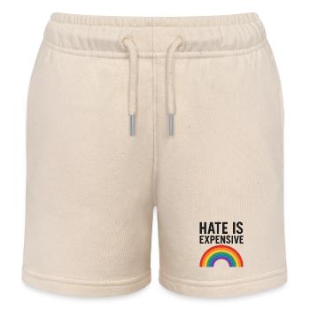 La haine coûte cher Arc-en-ciel - Short de jogging enfant bio Stanley/Stella - écru doux - Devant