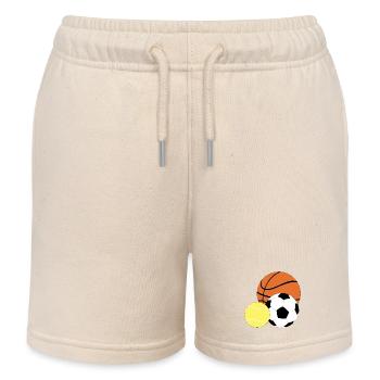 Ball Sports - Kids Organic Sweat Shorts by Stanley/Stella - soft Ecru - Front
