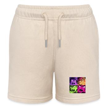 Farbenexplosion Schreie Collage Hexen - Kinder Organic Joggingshorts Mini Bolter von Stanley/Stella - Natur - Vorne
