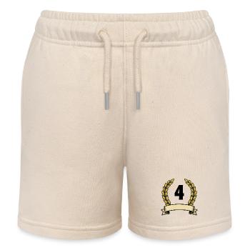Golden Laurel Wreath 4 - Kids Organic Sweat Shorts by Stanley/Stella - soft Ecru - Front