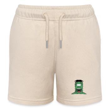Schreiende monströse Kreatur - Kinder Organic Joggingshorts Mini Bolter von Stanley/Stella - Natur - Vorne