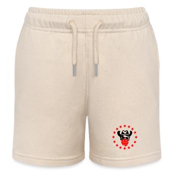 Cowboy Skull - Kids Organic Sweat Shorts by Stanley/Stella - soft Ecru - Front