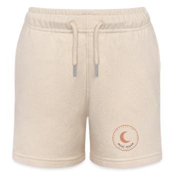 Cute Moon Circle Design - Kids Organic Sweat Shorts by Stanley/Stella - soft Ecru - Front