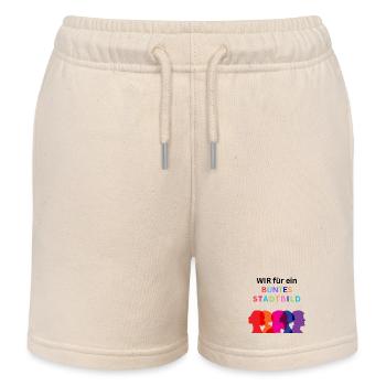 WIR FÜR EIN BUNTES STADTBILD - Kinder Organic Joggingshorts Mini Bolter von Stanley/Stella - Natur - Vorne