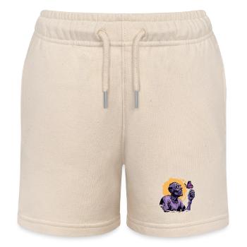 Zombie mit Schmetterling  - Kinder Organic Joggingshorts Mini Bolter von Stanley/Stella - Natur - Vorne