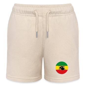 Reggae-Trommeln Silhouette - Kinder Organic Joggingshorts Mini Bolter von Stanley/Stella - Natur - Vorne