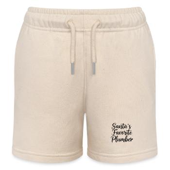 Santa's Favorite Plumber - Kinder Organic Joggingshorts Mini Bolter von Stanley/Stella - Natur - Vorne