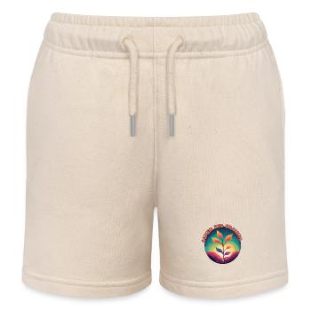Semer des graines - Short de jogging enfant bio Stanley/Stella - écru doux - Devant