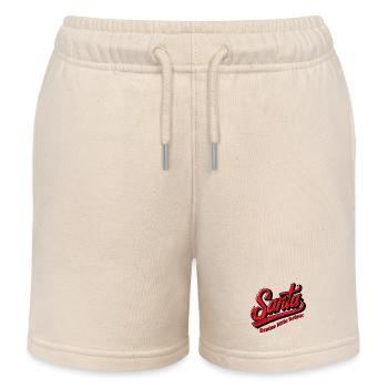 Santa's Little Helper - Kids Organic Sweat Shorts by Stanley/Stella - soft Ecru - Front