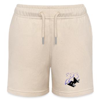 Snowboard - Kids Organic Sweat Shorts by Stanley/Stella - soft Ecru - Front