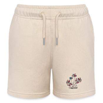Fleur - Short de jogging enfant bio Stanley/Stella - écru doux - Devant