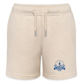 Hawaii Surfer Wellenreiter auf Pazifikwelle - Kinder Organic Joggingshorts Mini Bolter von Stanley/Stella - Natur - Vorne