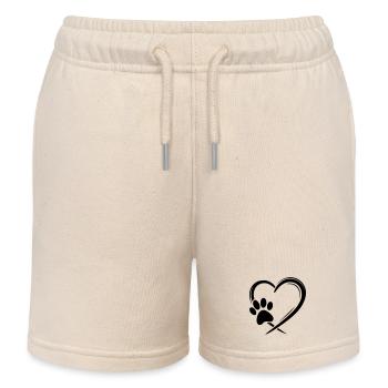 Patte de Cœur - Short de jogging enfant bio Stanley/Stella - écru doux - Devant