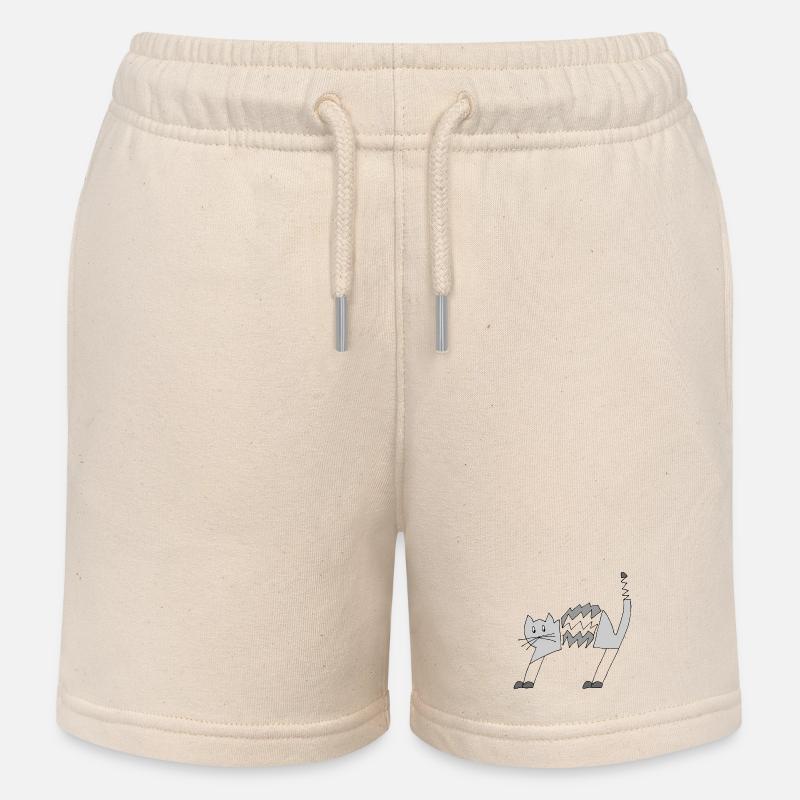 chat - Short de jogging enfant bio Stanley/Stella - écru doux