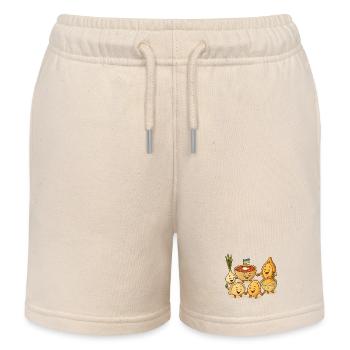 Geschenk der Kulturen - Kinder Organic Joggingshorts Mini Bolter von Stanley/Stella - Natur - Vorne