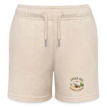 J'peux pas j'ai du bois à couper - Short de jogging enfant bio Stanley/Stella - écru doux - Devant