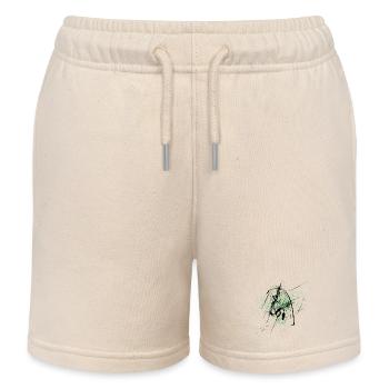 Saut à la perche sur Éclats Verts - Short de jogging enfant bio Stanley/Stella - écru doux - Devant