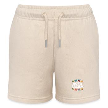 Nein zu Rassismus – Cooles Pride-Logo - Kinder Organic Joggingshorts Mini Bolter von Stanley/Stella - Natur - Vorne