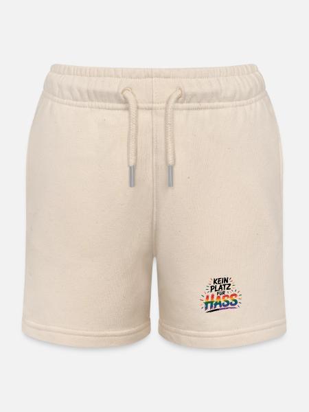 Kein Platz für Hass - Cool Pride Logo - Kinder Organic Joggingshorts Mini Bolter von Stanley/Stella - Natur