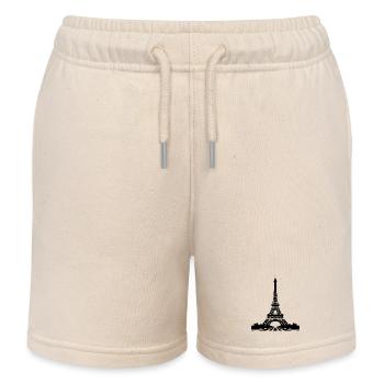 Eiffelturm - Die Seele von Paris – Stahl Schatten - Kinder Organic Joggingshorts Mini Bolter von Stanley/Stella - Natur - Vorne