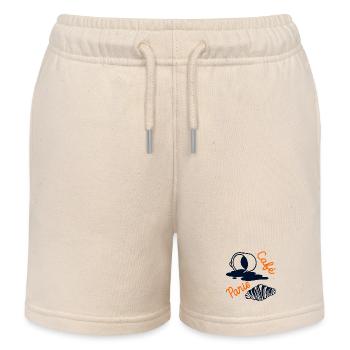 Croissant Coffee Paris - Kids Organic Sweat Shorts by Stanley/Stella - soft Ecru - Front