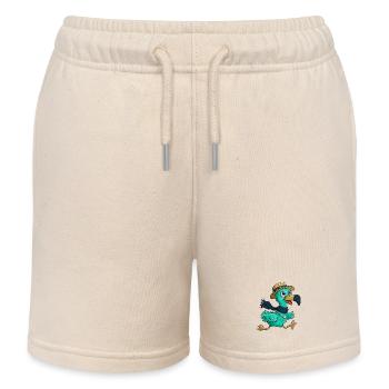 Happy Flamingo Bird Holiday Run mit Hut - Kinder Organic Joggingshorts Mini Bolter von Stanley/Stella - Natur - Vorne