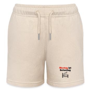 Montag ist Schontag – Bleib im Bett, AU, Krank - Kinder Organic Joggingshorts Mini Bolter von Stanley/Stella - Natur - Vorne