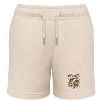 Santa knows you lied on your resume - Kinder Organic Joggingshorts Mini Bolter von Stanley/Stella - Natur - Vorne