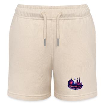 Hamburg Perle Stadt Silhouette Hafen Geschenk - Kinder Organic Joggingshorts Mini Bolter von Stanley/Stella - Natur - Vorne