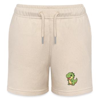 Clipart de câlin de dinosaure heureux - Short de jogging enfant bio Stanley/Stella - écru doux - Devant