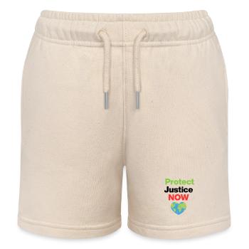 Protéger la justice – Agissez maintenant, écologique, environnemental - Short de jogging enfant bio Stanley/Stella - écru doux - Devant