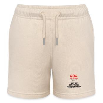 404 IT-Frage – Schon neu gestartet? IT, Geek, Fun - Kinder Organic Joggingshorts Mini Bolter von Stanley/Stella - Natur - Vorne