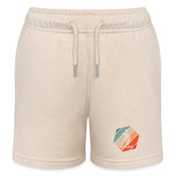 Clear floorball motif for every day - Kids Organic Sweat Shorts by Stanley/Stella - soft Ecru - Front