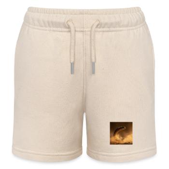 Golden Cobra in the Desert Desert Dust - Kids Organic Sweat Shorts by Stanley/Stella - soft Ecru - Front