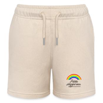 Regenbogen, reine, farbenfrohe Glückseligkeit - Kinder Organic Joggingshorts Mini Bolter von Stanley/Stella - Natur - Vorne