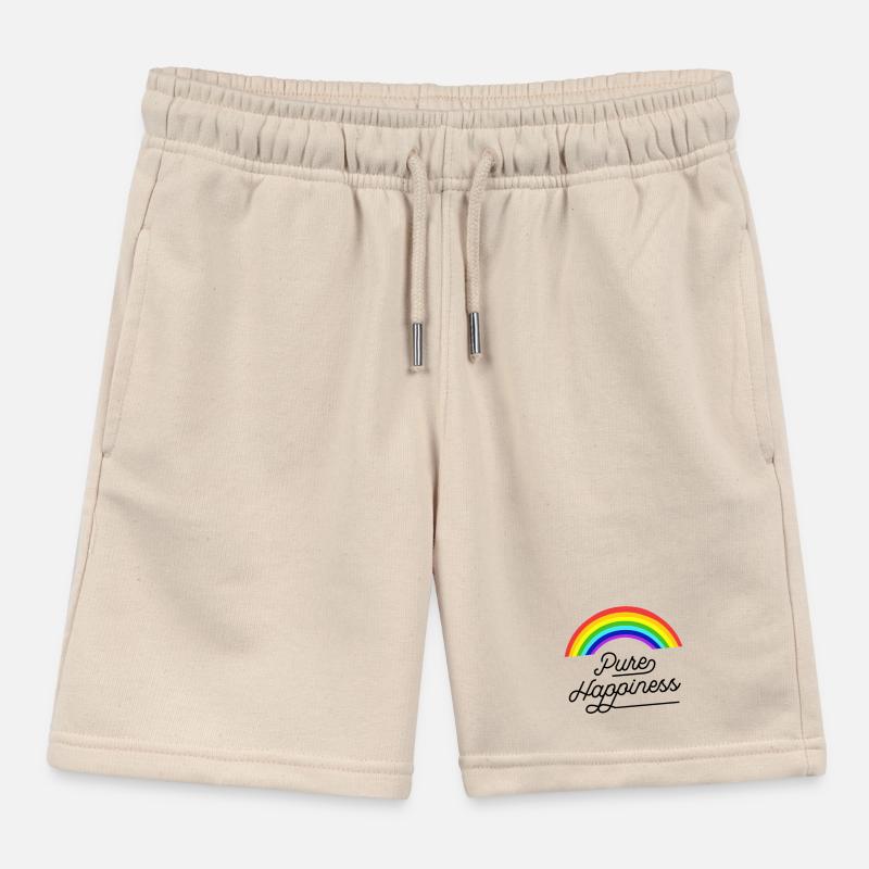 Rainbow pure colorful bliss Kids Organic Sweat Shorts by Stanley/Stella