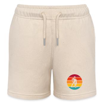 Charakterstarkes Floorball Design - Kinder Organic Joggingshorts Mini Bolter von Stanley/Stella - Natur - Vorne
