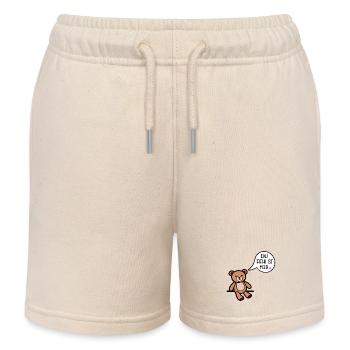 I miss you - bear - Kids Organic Sweat Shorts by Stanley/Stella - soft Ecru - Front
