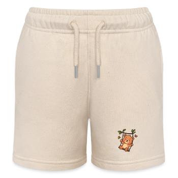 Kleiner Bär auf Schaukel - Kinder Organic Joggingshorts Mini Bolter von Stanley/Stella - Natur - Vorne
