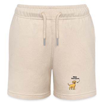 MEIN THERAPEUT: HUND! FELLNASE, DOGLOVER, PFOTE - Kinder Organic Joggingshorts Mini Bolter von Stanley/Stella - Natur - Vorne