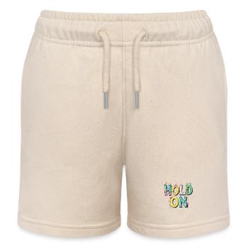 Hold On – Circus Letters Motivation - Kinder Organic Joggingshorts Mini Bolter von Stanley/Stella - Natur - Vorne