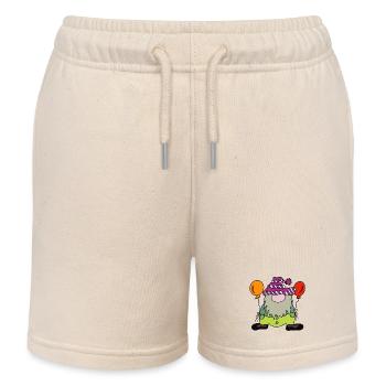 Nain nain de carnaval costumé avec des ballons colorés - Short de jogging enfant bio Stanley/Stella - écru doux - Devant