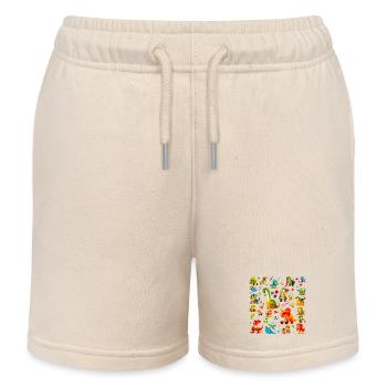 Cute Sports Dino Muster, Dino Meisterschaft - Kinder Organic Joggingshorts Mini Bolter von Stanley/Stella - Natur - Vorne