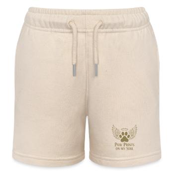 Mops Hundewolke Engel Flügel Abschied Trauer - Kinder Organic Joggingshorts Mini Bolter von Stanley/Stella - Natur - Vorne