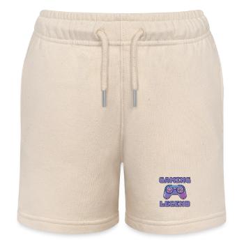 Gift idea for console video game players - Kids Organic Sweat Shorts by Stanley/Stella - soft Ecru - Front