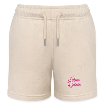 Mom's Valentine – Sweet Valentine's Day Gift - Kids Organic Sweat Shorts by Stanley/Stella - soft Ecru - Front