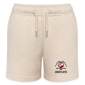 Symbole de l’amour du Groenland - Short de jogging enfant bio Stanley/Stella - écru doux - Devant