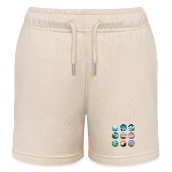 Circular landscapes of the sun - Kids Organic Sweat Shorts by Stanley/Stella - soft Ecru - Front